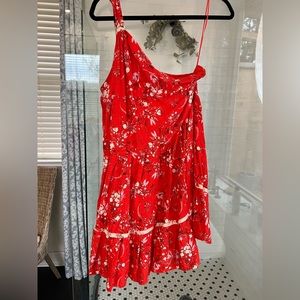 Free People, one shoulder mini